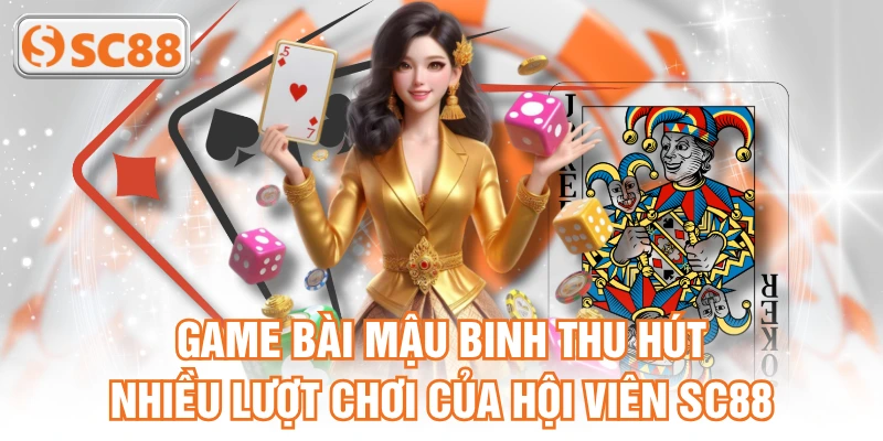 Game bài mậu binh thu hút nhiều lượt chơi của hội viên SC88